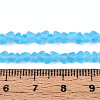 Frosted Transparent Glass Beads Strands GLAA-N016-4mm-06-4