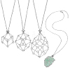 3Pcs 3 Styles Stainless Steel Macrame Pouch Pendant Cable Chain Necklace Making NJEW-BC0001-14P-1