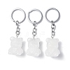Natural Quartz Crystal Pendant Keychains KEYC-P011-02P-12-2