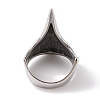 Viking 304 Stainless Steel Eagle Beak Finger Rings for Mens Womens RJEW-U005-07E-AS-3