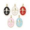 Brass Enamel Pendants KK-R226-09G-1