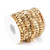 Handmade PVD Vacuum Plating 304 Stainless Steel Wafer Charms Chains CHS-M004-12G-4