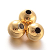 Round Brass Spacer Beads KK-L129-34G-1