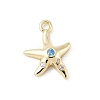 Brass Micro Pave Cubic Zirconia Charms KK-M326-20B-G-1