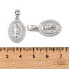 Brass & Clear Cubic Zirconia Pendants KK-G558-08P-3