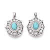Dyed Synthetic Turquoise Pendants KK-N287-20P-1