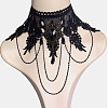 Gothic Style Resin Tassel Lace Chain Necklaces WG2E9D0-02-1