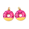 Brass Enamel Pendants KK-A265-03G-1