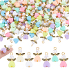 100Pcs Acrylic & ABS Plastic Imitation Pearl Angel Pendants FIND-HY0005-28-1
