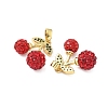 Brass Polymer Clay Pave Rhinestone Pendants KK-B139-14G-2