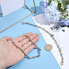 2Pcs Punk Alloy Barbed Wire Link Chain Bag Decorative Chains STAS-ME0003-43-3
