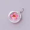 Transparent Glass Pendants GLAA-TAC0003-06J-2