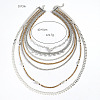 Boho Alloy Crystal Rhinestone Multi Layered Necklaces with Teardrop Tassel WG7D1FE-01-2
