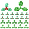 100Pcs Cloth Red Berry Leaf FIND-YW0008-66A-2