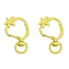 Spray Painted Strawberry Spring Ring Clasps PW-WGB8233-04-1