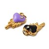 304 Stainless Steel Enamel Pendants STAS-B097-24G-2