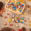 69Pcs 12 Style Food Grade Eco-Friendly Silicone Focal Beads SIL-BT0001-06-5