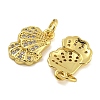 Rack Plating Brass Micro Pave Cubic Zirconia Pendants KK-I718-27G-03-2