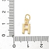 Brass Pave Clear Cubic Zirconia Charms KK-A273-01G-H-3