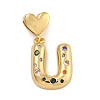 Brass Micro Pave Colorful Cubic Zirconia Pendants KK-P281-01G-U-1