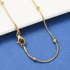 304 Stainless Steel Round Snake Chain Necklaces STAS-G244-88A-G-3