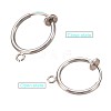 316 Surgical Stainless Steel Clip-on Hoop Earrings X-STAS-S101-15mm-01P-2