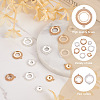 Biyun 14pcs 14 style Brass Pendant Cabochon Settings & Cabochon Connector Settings FIND-BY0001-13-4