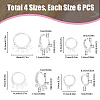 SUPERFINDINGS 24Pcs 4 Style Rack Plating Eco-friendly Brass Huggie Hoop Earring Findings KK-FH0006-62-2