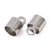 304 Stainless Steel Fold Over Crimp Cord Ends STAS-P434-05F-P-2