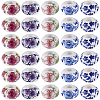 60Pcs Handmade Porcelain European Beads PORC-SC0001-25A-7
