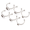 9Pcs 3 Styles 304 Stainless Steel Cuff Pad Ring Settings STAS-PJ0001-16P-2