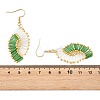 Glass Braided Beads Dangle Earrings EJEW-MZ00746-02-5