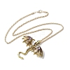 Alloy Enamel Dragon Pendant Necklaces NJEW-V005-01AG-03-2