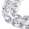Transparent Electroplate Glass Beads Strands GLAA-C025-02G-4