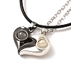 Rack Plating Alloy Heart Pendant Necklaces Sets NJEW-B081-06-1