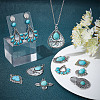SUNNYCLUE 16Pcs 8 Styles Synthetic Turquoise Pendants FIND-SC0003-47-5