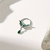 Gothic 316 Surgical Stainless Steel Enamel Green Bat Nose Ring with Drop Charms for Men and Women Party Jewelry YQ2645-4