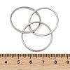 201 Stainless Steel Trinity Interlocking Ring Finger Rings FS-WG6776A-07-4
