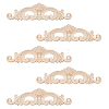 Rubber Wood Carved Onlay Applique DIY-WH0622-407A-1