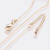 Long-Lasting Plated Brass Coreana Chain Necklaces NJEW-K112-08G-NF-1