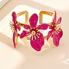 Flower Iron Enamel Cuff Bangles for Women FS-WG24287-03-2