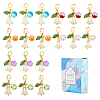 30Pcs Flower Round Acrylic & Glass Locking Stitch Marker HJEW-SC0002-22-1