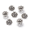 Hollow Alloy Bead Caps X-EA9057Y-1