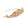 Wheat Shape Alloy Rhinestone Lapel Pins for Backpack Clothes JEWB-B038-01G-2