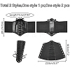 WADORN PU Leather Wide Elastic Corset Belts & Cuff Wristband Arm Guard AJEW-WR0002-04-2