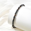 Disc & Round Grade AA Non-magnetic Synthetic Hematite & Natural Gemstone Beads Stretch Bracelets for Women Men BJEW-JB13809-2