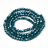 Opaque Solid Color Electroplate Glass Beads Strands LS-EGLA-A039-P2mm-A18-3