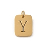 304 Stainless Steel Charms LS-STAS-R001-01G-Y-1