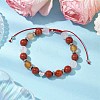 Gemstone Braided Bead Bracelets for Women Girl BJEW-JB11141-4