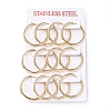 Ion Plating(IP) 304 Stainless Steel Huggie Hoop Earrings EJEW-O087-07E-G-3